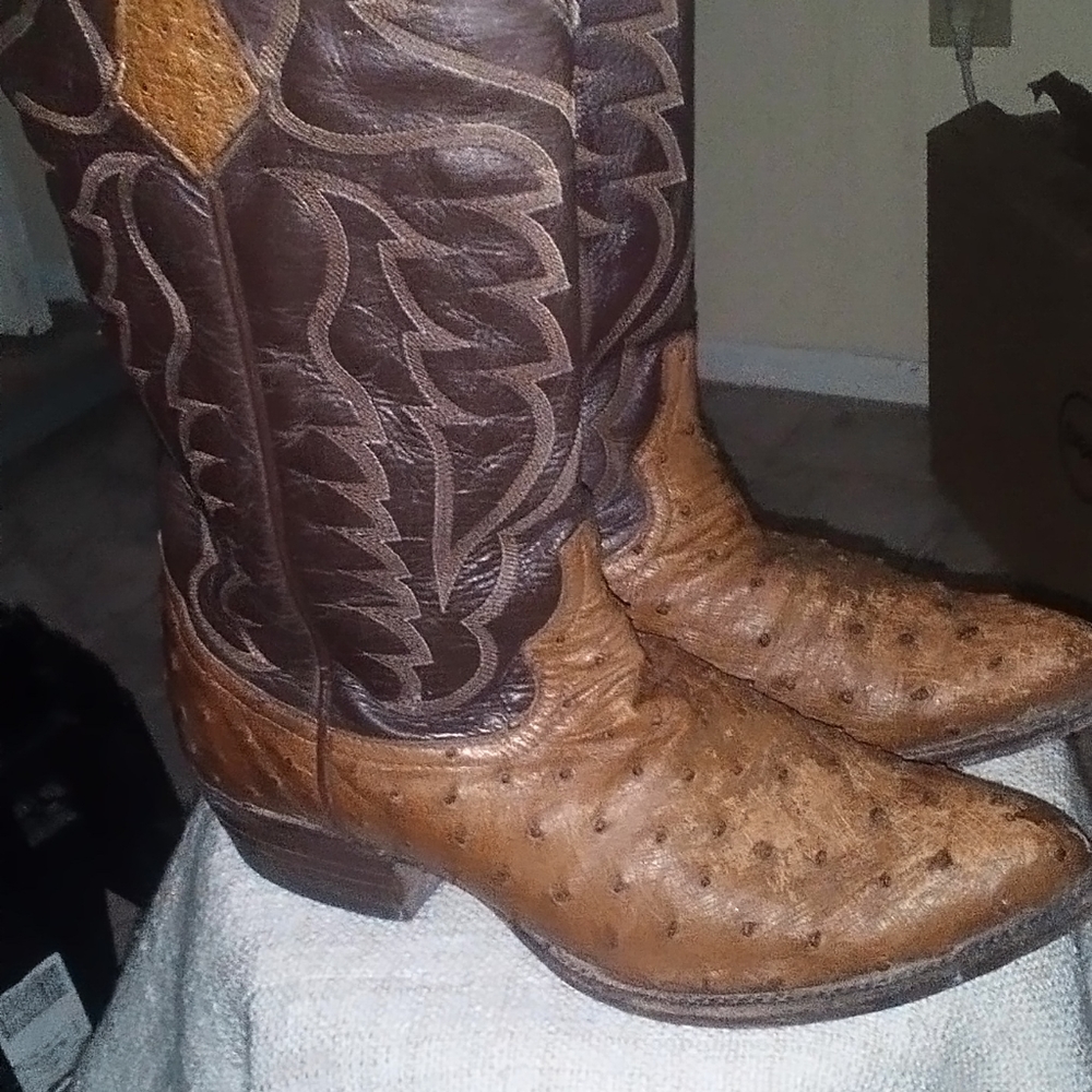 Vintage YUCCA Boots Exotic Line rare Ostrich